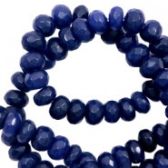 Facettierte Naturstein Perlen 8mm Dunkel blau